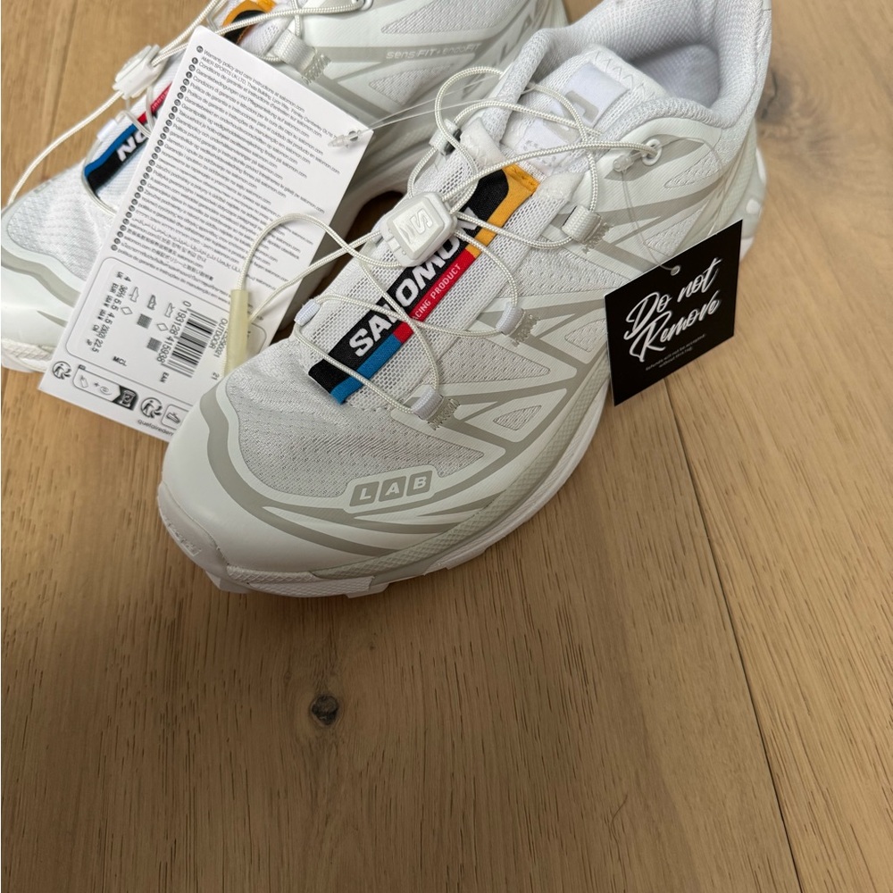 Salomon White and Gray Athletic Shoes - Picture 2 of 7